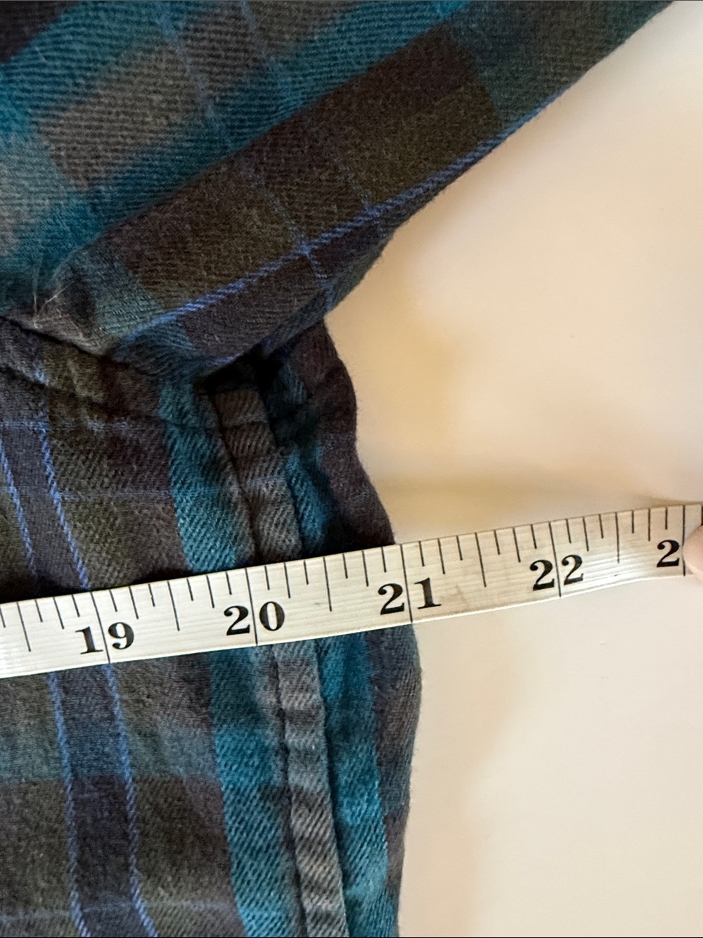 Denim & Supply x Ralph Lauren Blue/Brown Plaid Cotton Flannel Shirt Size Medium - Picture 8 of 11